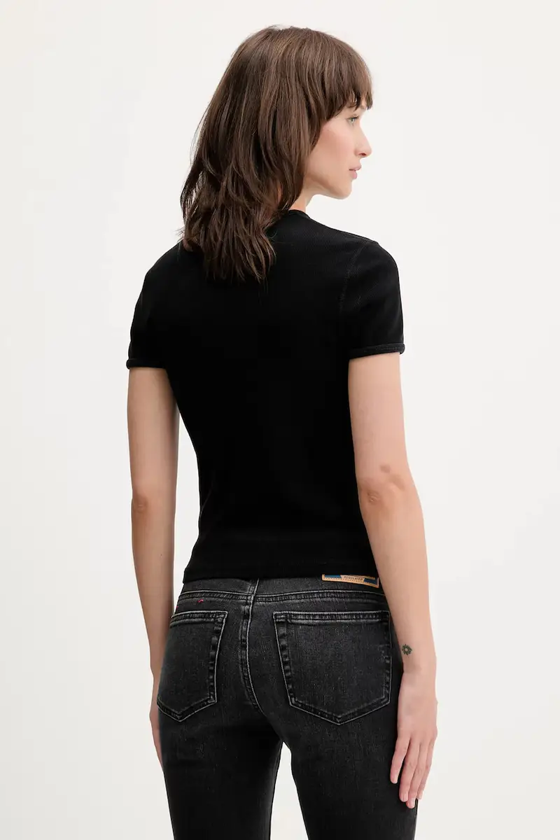 Diesel T-shirt Donna Nero 3275450 miniatura 3