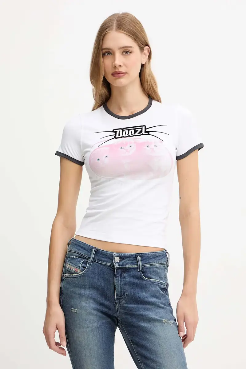 Diesel T-shirt Donna Bianco 3578372