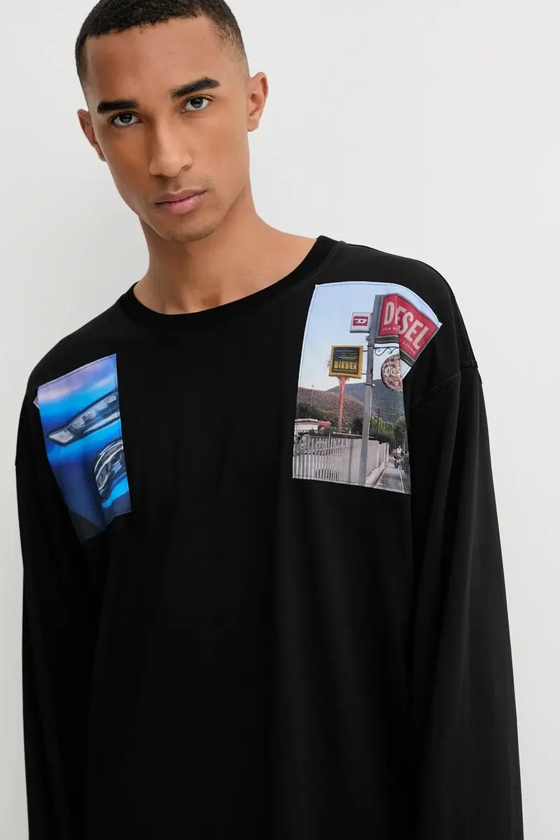 top a maniche lunghe in cotone T-BOXT-LS-T5 colore nero con applicazione A19468.0PLAT miniatura 4