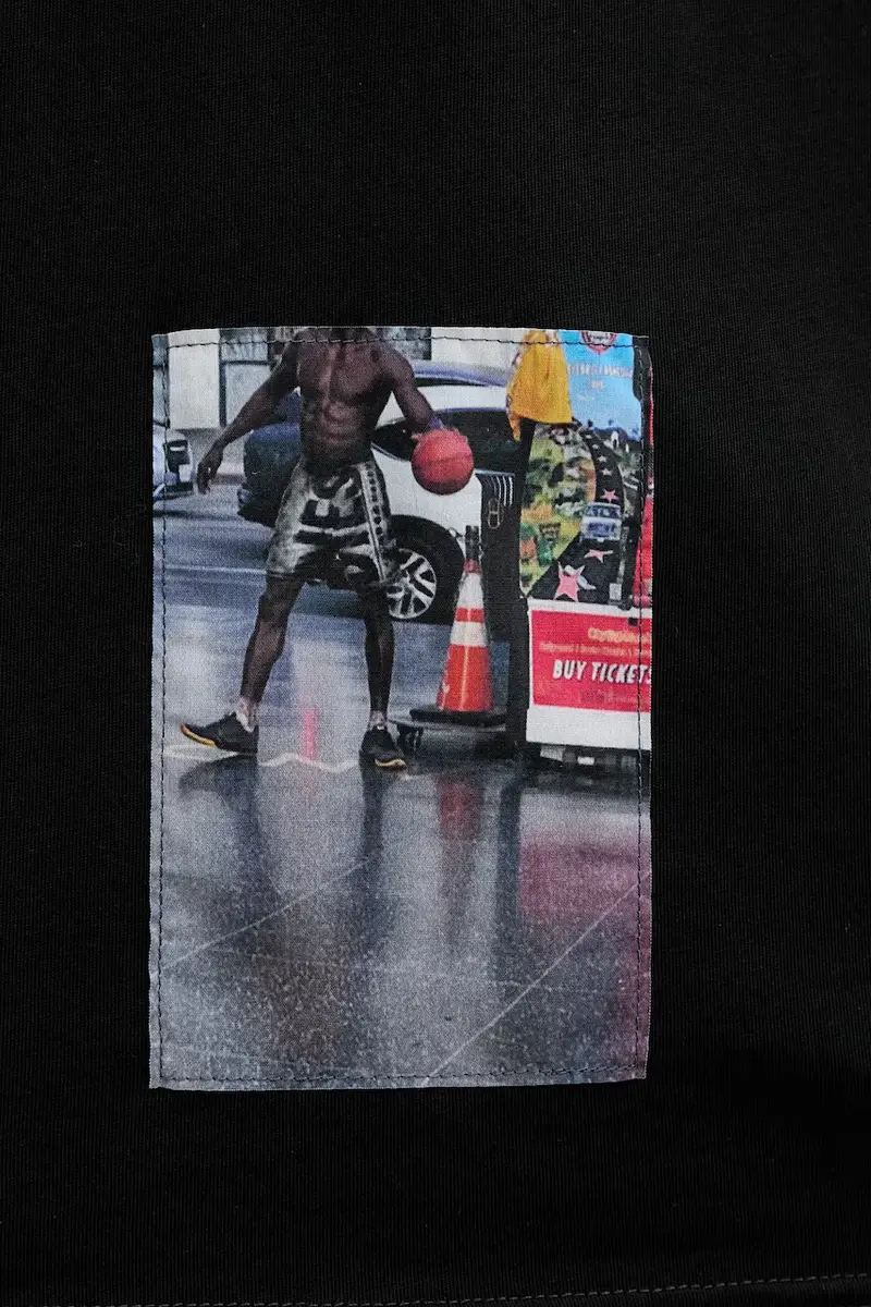 top a maniche lunghe in cotone T-BOXT-LS-T5 colore nero con applicazione A19468.0PLAT miniatura 5