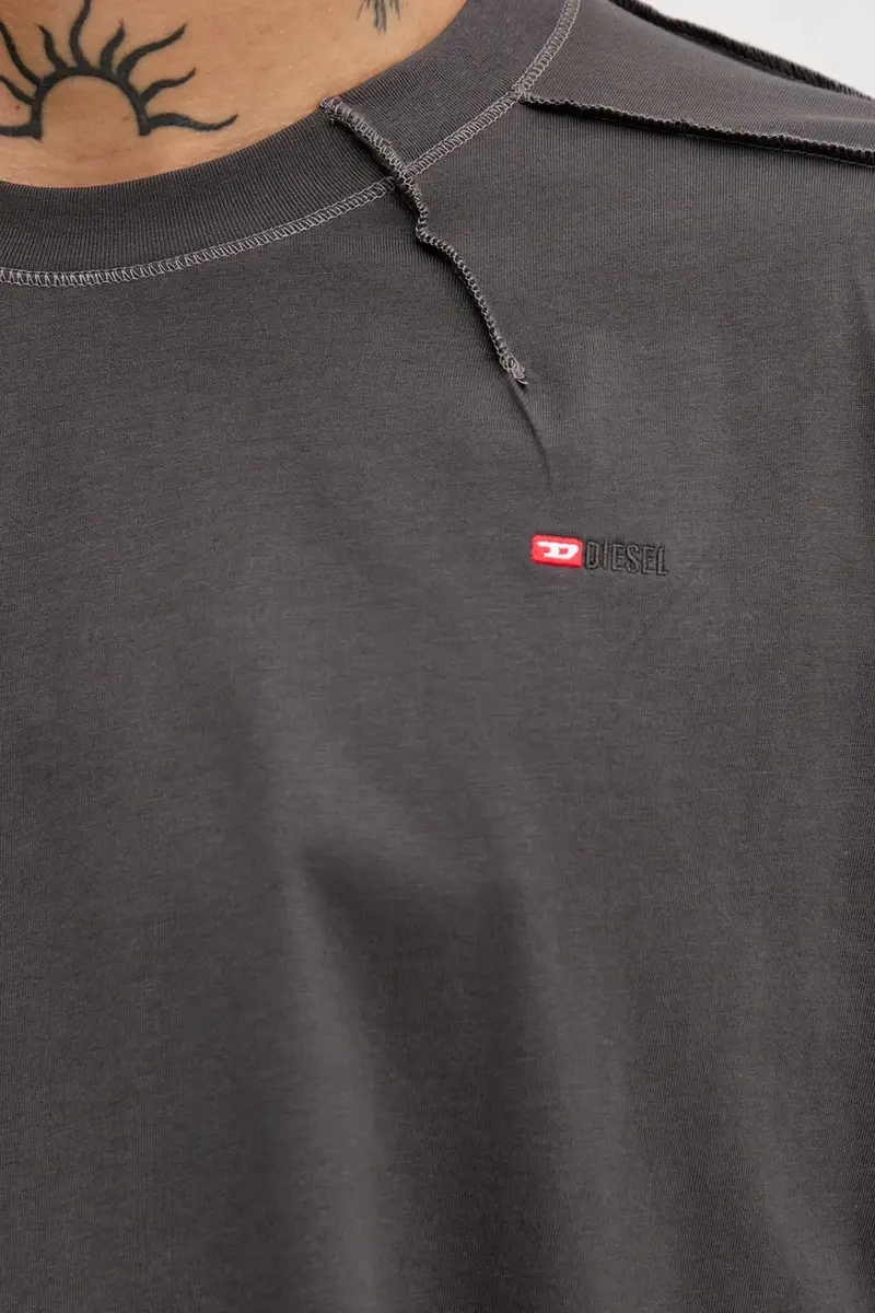 top a maniche lunghe in cotone T-CRAHOR-BOXT-LS-T1 colore grigio A19464.0NIAX miniatura 5