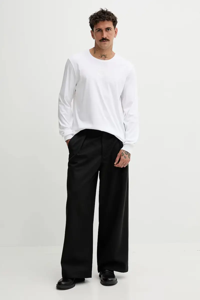 top a maniche lunghe in cotone T-MADJUST-LS-T1 colore bianco A18723.0PJBG miniatura 2