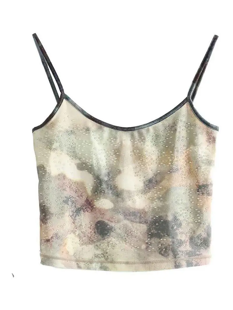 Top con stampa all-over Multicolore