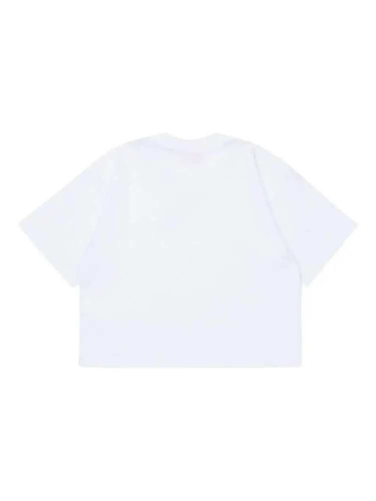 tshirt bianca bambina mini logo miniatura 2