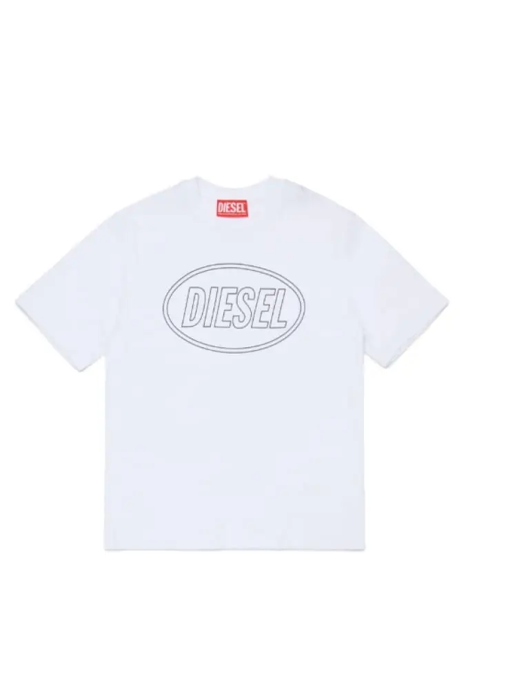 tshirt bianca bambino con logo