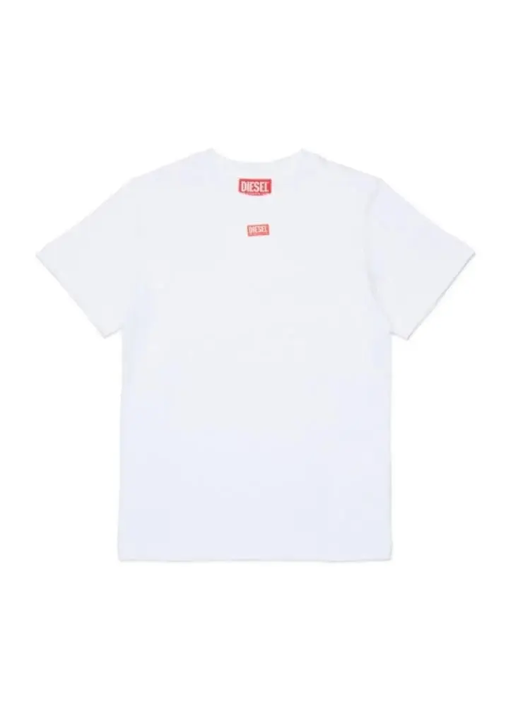 tshirt bianca bambino con logo