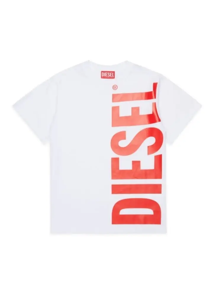 tshirt bianca bambino maxi logo