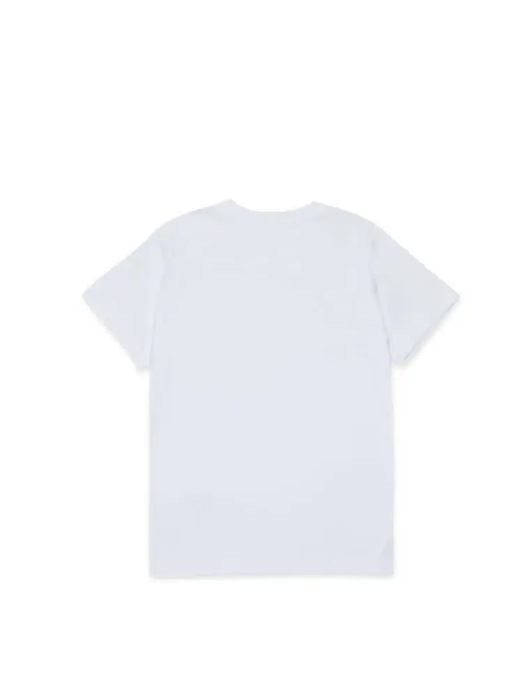 tshirt bianca bambino mini logo miniatura 2