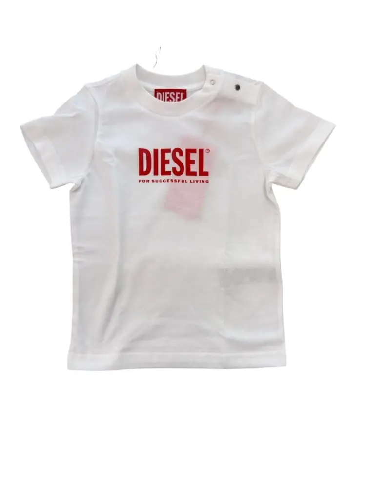 tshirt bianca neonata logo sul davanti