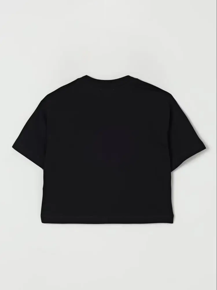 tshirt nera bambina mini logo miniatura 2