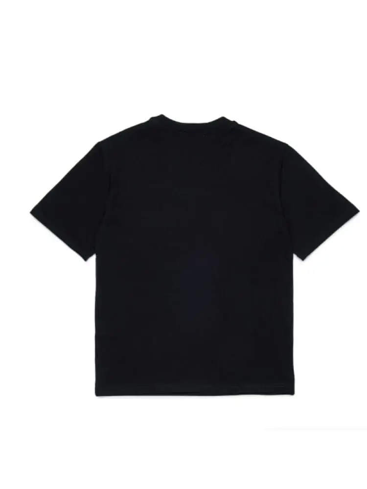 tshirt nera bambino maxi logo miniatura 2