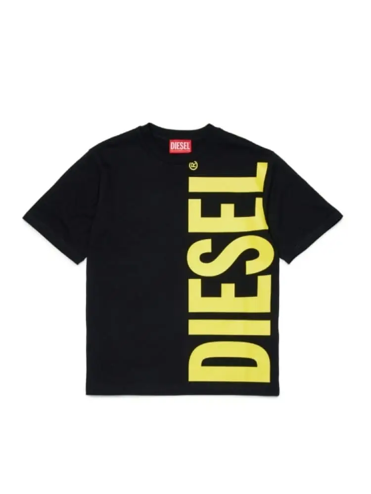 tshirt nera bambino maxi logo