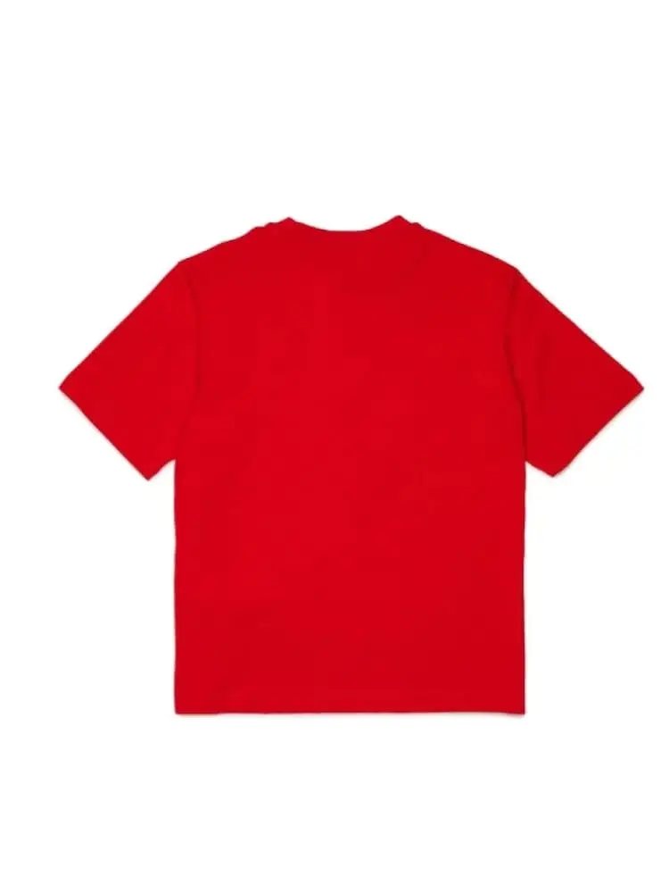 tshirt rossa bambino con logo miniatura 2
