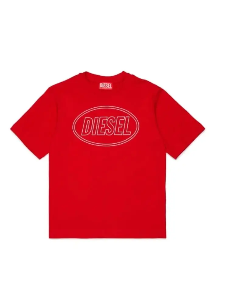 tshirt rossa bambino con logo