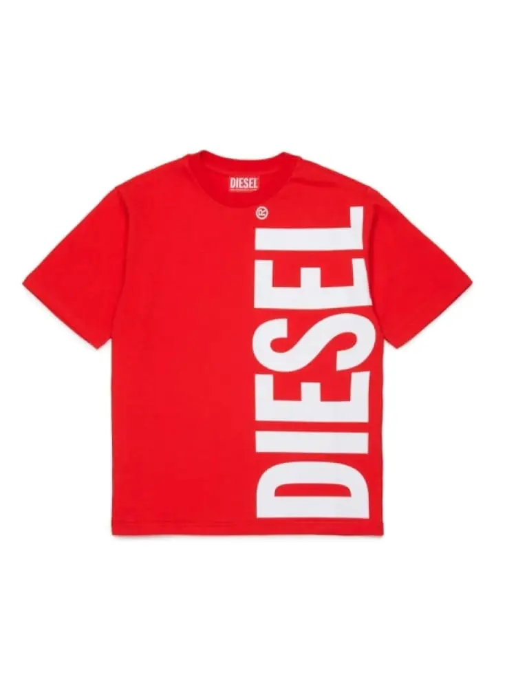 tshirt rossa bambino maxi logo