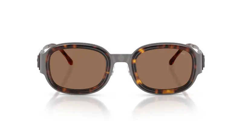 Unisex DIESEL DL1020 104373 Occhiali da sole Metallo Grigio Marrone Squadrata Normale miniatura 3