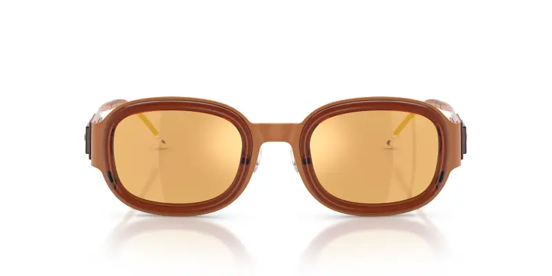 Unisex DIESEL DL1020 10467J Occhiali da sole Metallo Arancione Arancione Squadrata Normale miniatura 3