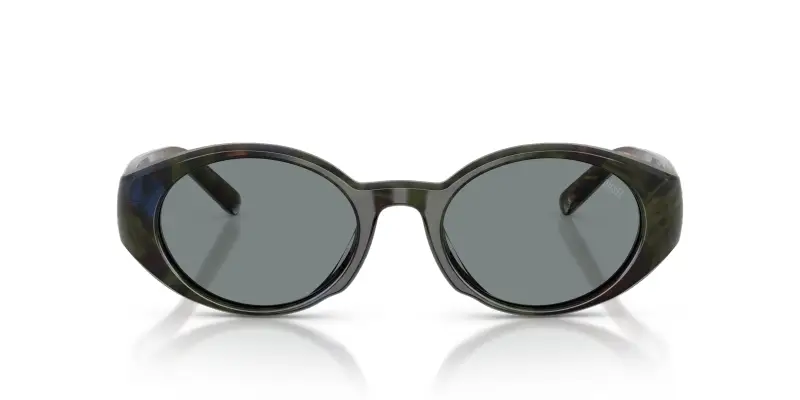 Unisex DIESEL DL2008F 2042/1 Occhiali da sole Acetato Verde Grigio Rotonda Normale miniatura 3