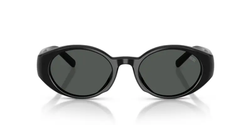 Unisex DIESEL DL2008U 200187 Occhiali da sole Acetato Nero Nero Rotonda Normale miniatura 3