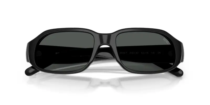 Unisex DIESEL DL2009F 200187 Occhiali da sole Acetato Nero Nero Squadrata Normale miniatura 2