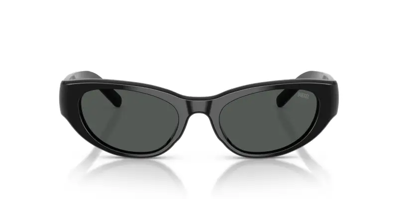 Unisex DIESEL DL2010U 200187 Occhiali da sole Acetato Nero Nero Cat Eye Normale miniatura 3