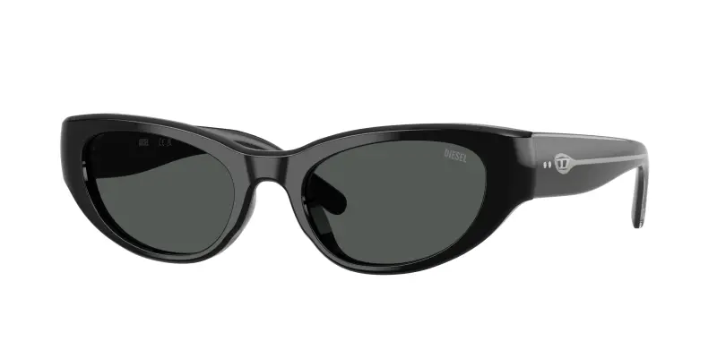 Unisex DIESEL DL2010U 200187 Occhiali da sole Acetato Nero Nero Cat Eye Normale
