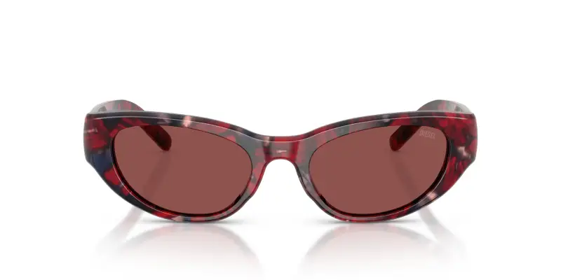 Unisex DIESEL DL2010U 204075 Occhiali da sole Acetato Tartaruga Viola Cat Eye Normale miniatura 3