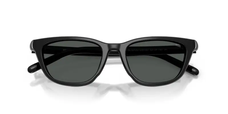 Unisex DIESEL DL2012U 200187 Occhiali da sole Acetato Nero Nero Cat Eye Normale miniatura 2