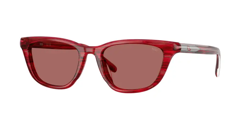 Unisex DIESEL DL2012U 203869 Occhiali da sole Acetato Rosso Viola Cat Eye Normale