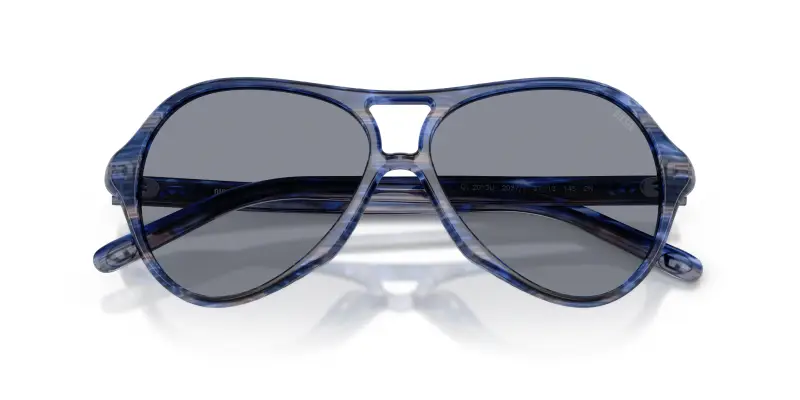 Unisex DIESEL DL2013U 2037/1 Occhiali da sole Acetato Blu Grigio Pilot Normale miniatura 2