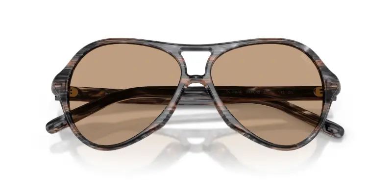 Unisex DIESEL DL2013U 203963 Occhiali da sole Acetato Grigio Marrone Pilot Normale miniatura 2