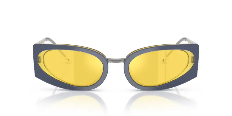 Unisex DIESEL DL2014U 2046V9 Occhiali da sole Acetato Giallo Giallo Cat Eye Normale miniatura 3