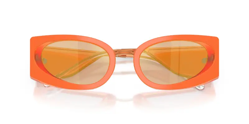 Unisex DIESEL DL2014U 20477J Occhiali da sole Acetato Arancione Arancione Cat Eye Normale miniatura 2