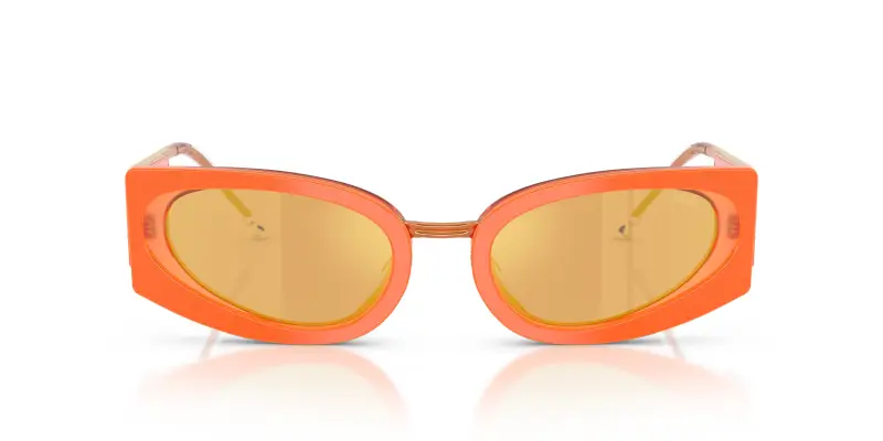 Unisex DIESEL DL2014U 20477J Occhiali da sole Acetato Arancione Arancione Cat Eye Normale miniatura 3