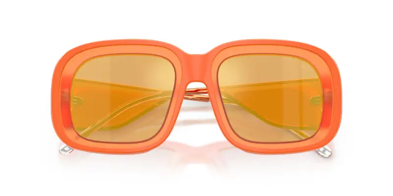 Unisex DIESEL DL2015U 20477J Occhiali da sole Acetato Arancione Arancione Squadrata Specchiate miniatura 2