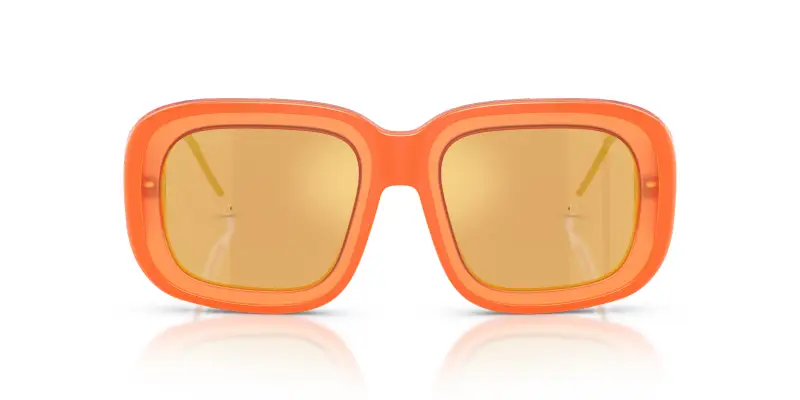 Unisex DIESEL DL2015U 20477J Occhiali da sole Acetato Arancione Arancione Squadrata Specchiate miniatura 3