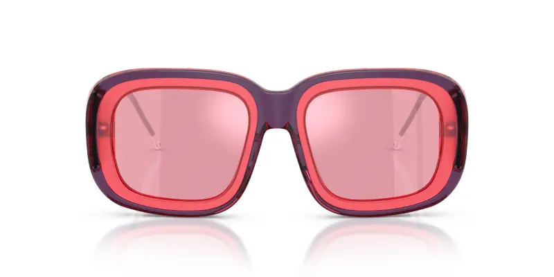 Unisex DIESEL DL2015U 204930 Occhiali da sole Acetato Rosa Rosa Squadrata Normale miniatura 3