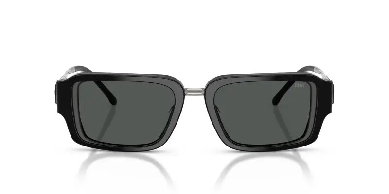 Unisex DIESEL DL2016U 204487 Occhiali da sole Acetato Nero Grigio Squadrata Normale miniatura 3