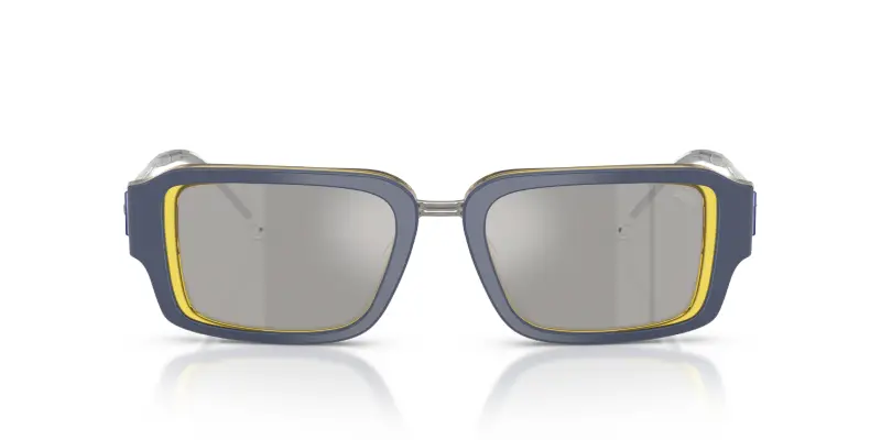 Unisex DIESEL DL2016U 20466G Occhiali da sole Acetato Giallo Grigio Squadrata Specchiate miniatura 3