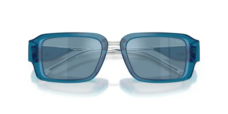 Unisex DIESEL DL2016U 20511U Occhiali da sole Acetato Blu Azzurro Squadrata Specchiate miniatura 2