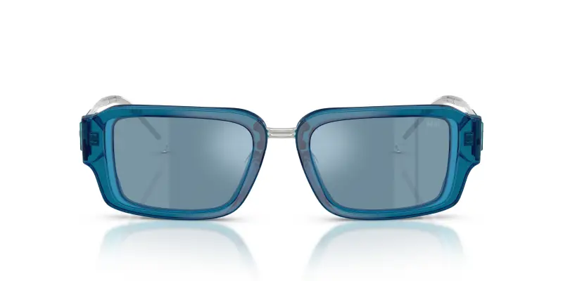 Unisex DIESEL DL2016U 20511U Occhiali da sole Acetato Blu Azzurro Squadrata Specchiate miniatura 3