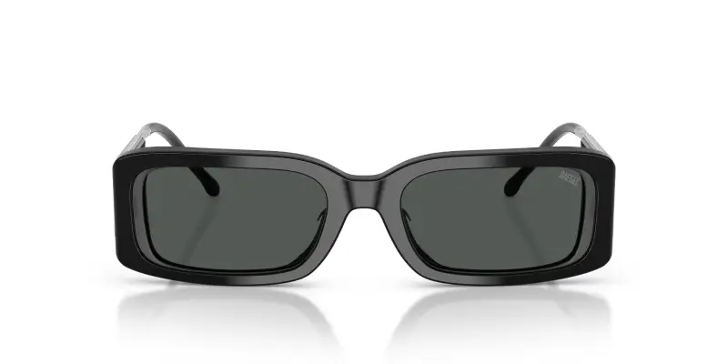 Unisex DIESEL DL2017U 204487 Occhiali da sole Acetato Nero Grigio Squadrata Normale miniatura 3