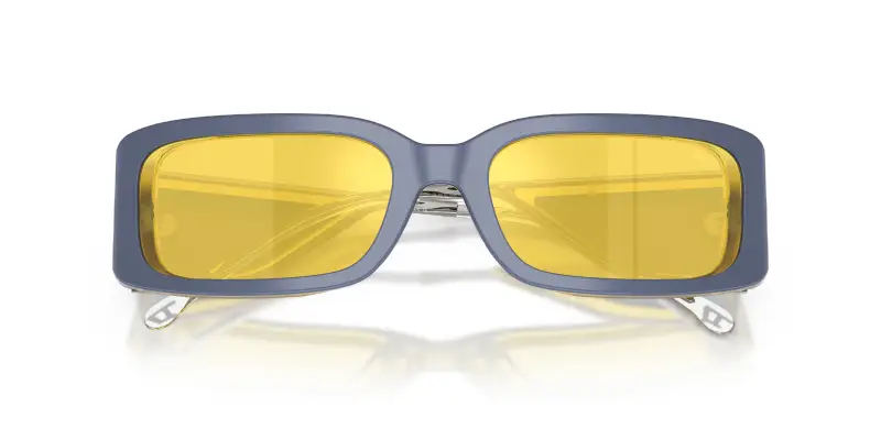 Unisex DIESEL DL2017U 2046V9 Occhiali da sole Acetato Giallo Grigio Squadrata Specchiate miniatura 2