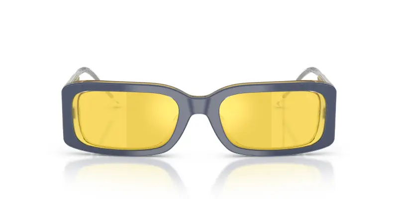 Unisex DIESEL DL2017U 2046V9 Occhiali da sole Acetato Giallo Grigio Squadrata Specchiate miniatura 3