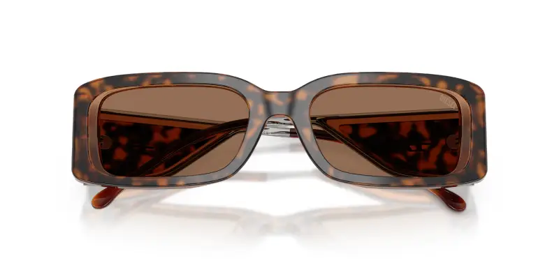 Unisex DIESEL DL2017U 205073 Occhiali da sole Acetato Tartaruga Marrone Squadrata Normale miniatura 2