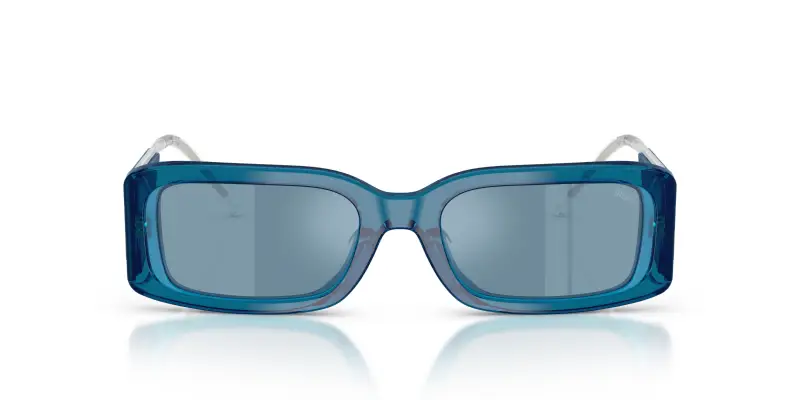 Unisex DIESEL DL2017U 20511U Occhiali da sole Acetato Blu Azzurro Squadrata Specchiate miniatura 3