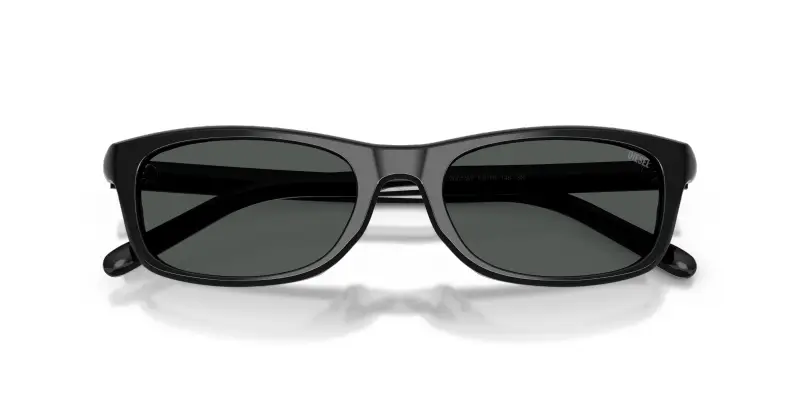 Unisex DIESEL DL2018F 200187 Occhiali da sole Acetato Nero Nero Squadrata Normale miniatura 2