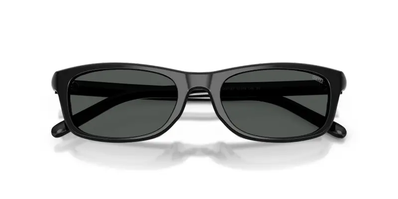 Unisex DIESEL DL2018U 200187 Occhiali da sole Acetato Nero Nero Squadrata Normale miniatura 2
