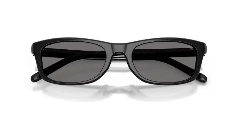 Unisex DIESEL DL2018U 206581 Occhiali da sole Acetato Nero Grigio Squadrata Polarizzata miniatura 2