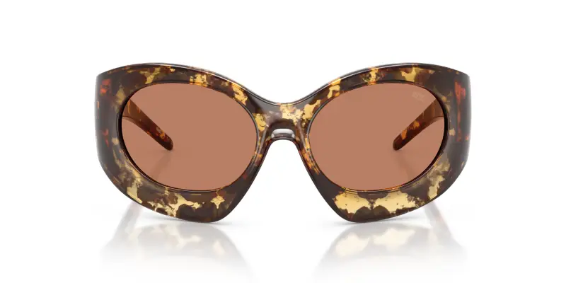 Unisex DIESEL DL3014U 201373 Occhiali da sole Iniettato Tartaruga Marrone Cat Eye Normale miniatura 3